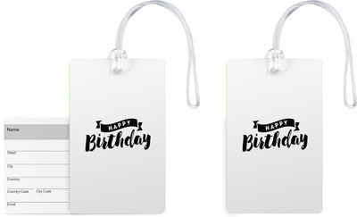 100yellow Luggage Tags -Happy Birthday Print High Quality PVC Bag Tag with Silicon Strap- Ideal For Gift-Pack Of 2 Luggage Tag(Multicolor)
100yellow Luggage Tags -Happy Birthday Print High Quality PVC Bag Tag with Silicon Strap- Ideal For Gift-Pack Of 2 Luggage Tag(Multicolor)