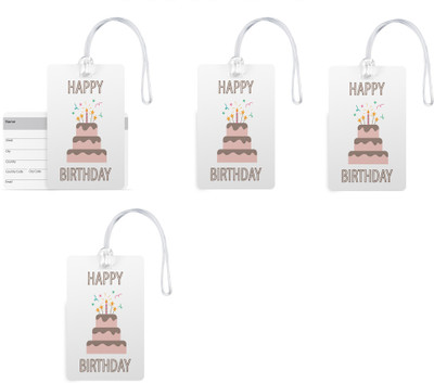 100yellow Luggage Tags- Happy Birthday Printed PVC Bag Tag with Silicon Strap- Ideal For Gift-Pack Of 4 Luggage Tag(Multicolor)
100yellow Luggage Tags- Happy Birthday Printed PVC Bag Tag with Silicon Strap- Ideal For Gift-Pack Of 4 Luggage Tag(Multicolor)