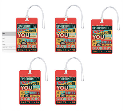 100yellow Luggage Tags- Motivational Print High Quality PVC Bag Tag with Silicon Strap- Ideal For Travel-Pack Of 5 Luggage Tag(Multicolor)
100yellow Luggage Tags- Motivational Print High Quality PVC Bag Tag with Silicon Strap- Ideal For Travel-Pack Of 5 Luggage Tag(Multicolor)
