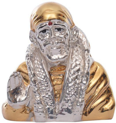 Siri Creations Sai Baba Idol With Gold Polish Decorative Showpiece - 4 cm(Silver Plated, Gold)
Siri Creations Sai Baba Idol With Gold Polish Decorative Showpiece - 4 cm(Silver Plated, Gold)