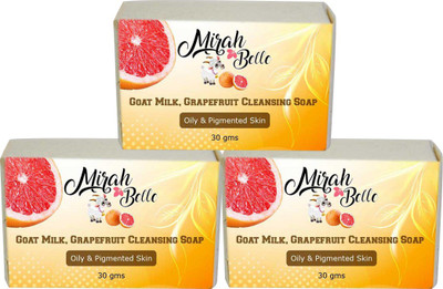 Mirah Belle Naturals Goat Milk, Grapefruit Cleansing Soap - Pack of 3(90 g, Pack of 3)
Mirah Belle Naturals Goat Milk, Grapefruit Cleansing Soap - Pack of 3(90 g, Pack of 3)
