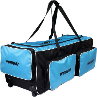 Wombat Black/Sky Blue Wheelie Professional Cricket Kit Bag Cricket Kit bag(Blue, Kit Bag)