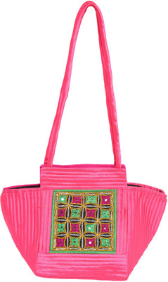 INDICRAFTS STUDIO CHANCHAL Shoulder Bag(Pink, 10 L)