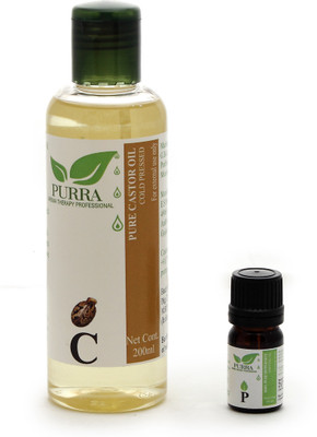 Purra Cold Pressed Castor Carrier Oil ( Unrefined Hexane Free ) for Hair Growth & Skin-200 ML + Peppermint Essential Oil 05 ML for Hair & Scalp-( Combo )(205 ml)
Purra Cold Pressed Castor Carrier Oil ( Unrefined Hexane Free ) for Hair Growth & Skin-200 ML + Peppermint Essential Oil 05 ML for Hair & Scalp-( Combo )(205 ml)