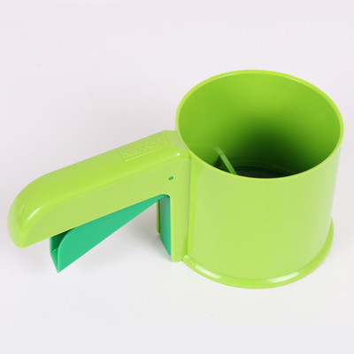 Bluzon 3 in 1 ABS Plastic Heavy Body Flour Sifter Sieve(Green Pack of 1)