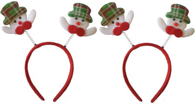 DWeS Christmas Hair Band (Set of 2) Head Band(Red)