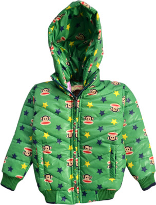 Come In Kids Full Sleeve Printed Baby Boys Jacket, Darkgreen