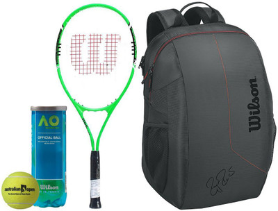 Wilson All Tennis Kit (Advantage XL 3 Tennis Racquet for Adults + Australia Open Tennis Ball, pack of 3 + Team Tennis Racquet bag) Tennis Kit
Wilson All Tennis Kit (Advantage XL 3 Tennis Racquet for Adults + Australia Open Tennis Ball, pack of 3 + Team Tennis Racquet bag) Tennis Kit