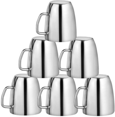 Saanvi Creations Stainless Steel Apple Coffee set of 6 Stainless Steel Mug(150 ml, Pack of 6), Silver
Saanvi Creations Stainless Steel Apple Coffee set of 6 Stainless Steel Mug(150 ml, Pack of 6), Silver