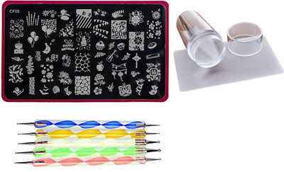 Lifestyle-You Combined Deal of Large Nail Art Stamping Image Plate, Silicon Stamper & Scraper & Nail Dotting Tools (Image Plate Design CF05)(Black)
Lifestyle-You Combined Deal of Large Nail Art Stamping Image Plate, Silicon Stamper & Scraper & Nail Dotting Tools (Image Plate Design CF05)(Black)