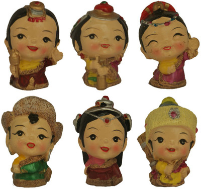 DivyaMantra Feng Shui Lovely Baby Tibetan Doll Gift Set of 6 Little Showpiece Car Interior Decoration Dashboard Accessories Arts And Crafts Decorative Showpiece - 5 cm(Polyresin, Multicolor)
DivyaMantra Feng Shui Lovely Baby Tibetan Doll Gift Set of 6 Little Showpiece Car Interior Decoration Dashboard Accessories Arts And Crafts Decorative Showpiece - 5 cm(Polyresin, Multicolor)