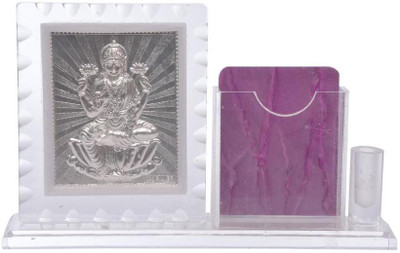 Siri Creations 999 Pure Silver Lakshmi Frame With Visting Card Holder And Pen Stand Decorative Showpiece - 12.1 cm(Plastic, Purple)
Siri Creations 999 Pure Silver Lakshmi Frame With Visting Card Holder And Pen Stand Decorative Showpiece - 12.1 cm(Plastic, Purple)