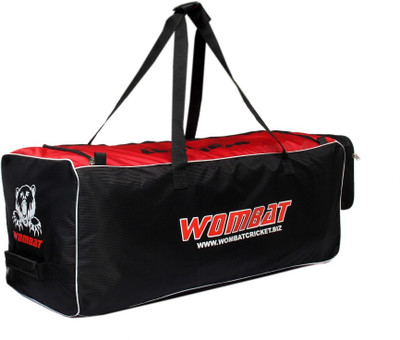 Wombat Red/Black Wheelie Cricket Kit bag / Cricket kit Bag With Wheel Cricket Kit bag(Red, Kit Bag), Black;red