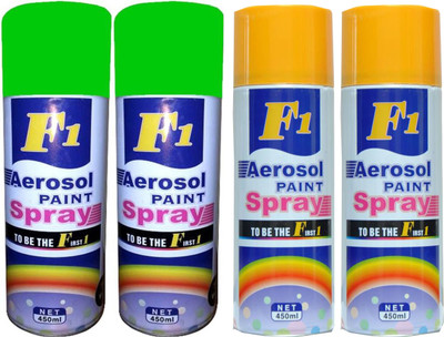 F1 multicolor Spray Paint 450 ml(Pack of 4)