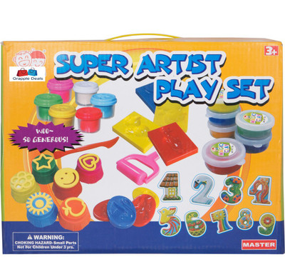 GRAPPLE DEALS Super Artist Playset Finger Paint With Funny Stamp , Magic Clay Funny Dough Set,Paint And Count Best Learning And Fun Set For Kids.
GRAPPLE DEALS Super Artist Playset Finger Paint With Funny Stamp , Magic Clay Funny Dough Set,Paint And Count Best Learning And Fun Set For Kids.