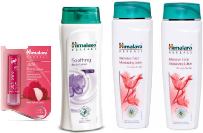 Himalaya Litchi Shine Lip Care, Soothing Body Lotion, Intensive Face Moisturzing Lation(Set of 4)
Himalaya Litchi Shine Lip Care, Soothing Body Lotion, Intensive Face Moisturzing Lation(Set of 4)