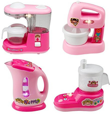 Emob Mini 4 in 1 Household Pretend Play Battery Operared Kitchen Set For Kids