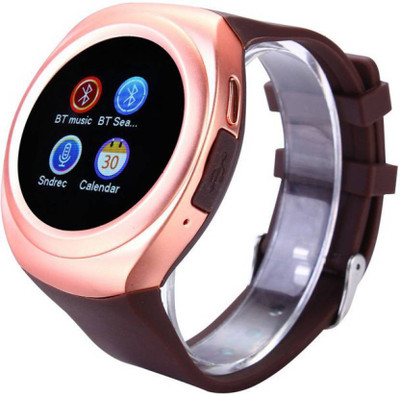 MOBILE LINK Presenting Smartwatch(Brown Strap Free Size)