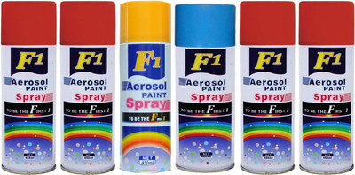 F1 Multicolor Spray Paint 450 ml(Pack of 6)