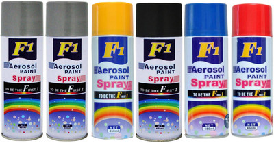 F1 Multicolor Spray Paint 450 ml(Pack of 6)