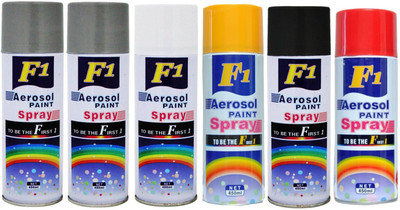 F1 Multicolor Spray Paint 450 ml(Pack of 6)