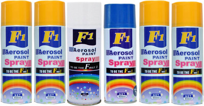 F1 Multicolor Spray Paint 450 ml(Pack of 6)