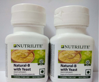 Amway Nutrilite Natural B with Yeast - 100 Tablets Pack Of 2(200 mg)
