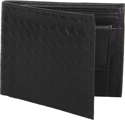 JUNKET TRIBE Men Black Artificial Leather Wallet(3 Card Slots), Black diamond