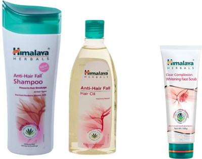 Himalaya Anti hair Fall Shampoo, Anti Hair Fall Hair Oil, Clear Complexion Whitening Face Scrub(Set of 3)
Himalaya Anti hair Fall Shampoo, Anti Hair Fall Hair Oil, Clear Complexion Whitening Face Scrub(Set of 3)