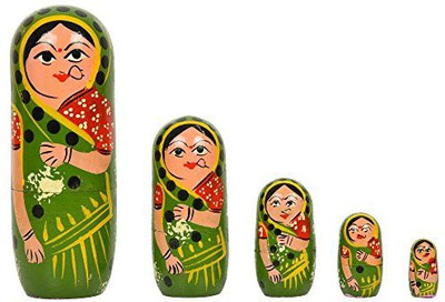 Fine Craft India Set Of 5 Piece Hand Paints Matryoshka Traditional Russian Nesting Stacking Wooden Nested Green Dolls Christmas(Multicolor)
Fine Craft India Set Of 5 Piece Hand Paints Matryoshka Traditional Russian Nesting Stacking Wooden Nested Green Dolls Christmas(Multicolor)