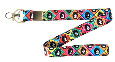 Blue Aura With Lock ID Holder Bike Lanyard(multi)