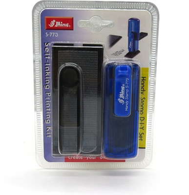 Shiny S-773 DIY Self-Inking Printing Stamp Kit (Self Customization) Self Customise Stamp(15 x 10 x 2 cm, Blue)
Shiny S-773 DIY Self-Inking Printing Stamp Kit (Self Customization) Self Customise Stamp(15 x 10 x 2 cm, Blue)