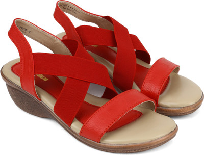 Bata Women Red Wedges