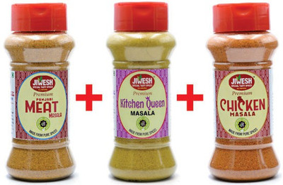 Jiwesh SPICES SPECIAL COMBO PACK 300 GRAMS (MEAT MASALA 100 GRAMS, KITCHEN QUEEN MASALA 100 GRAMS, CHICKEN MASALA 100 GRAMS)(300 g)
Jiwesh SPICES SPECIAL COMBO PACK 300 GRAMS (MEAT MASALA 100 GRAMS, KITCHEN QUEEN MASALA 100 GRAMS, CHICKEN MASALA 100 GRAMS)(300 g)