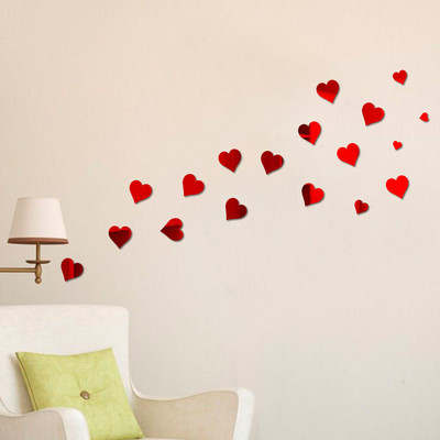 Naveed Arts Acrylic Sticker Sticker(Pack of 1, Red