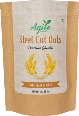 Agile Organic Steel Cut Oats (1 kg)(1 kg, Pouch)