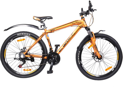 WOLF Runner Dual Disc Alloy Biycycle For Adults 26 T 21 Gear Mountain/Hardtail Cycle(Multicolor), Golden
WOLF Runner Dual Disc Alloy Biycycle For Adults 26 T 21 Gear Mountain/Hardtail Cycle(Multicolor), Golden