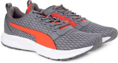 Puma Fabian Running Shoes For Men(Grey, Quite shadecherry tomatowhite