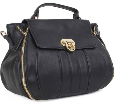 Carlton London Women Casual Black Leatherette Sling Bag