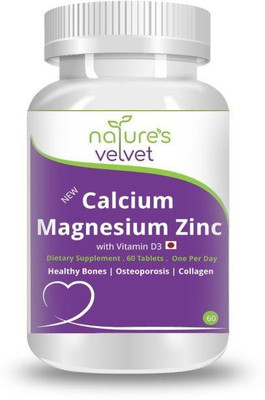 Natures Velvet Lifecare NVL Calcium Magnesium Zinc with Vitamin D3, 60 Tablets(60 No)
Natures Velvet Lifecare NVL Calcium Magnesium Zinc with Vitamin D3, 60 Tablets(60 No)