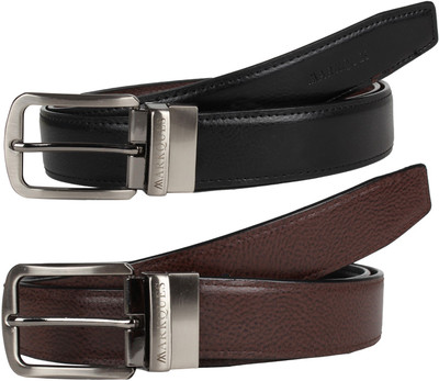 MARKQUES Men Casual Black Artificial Leather Reversible Belt, Black-01:brown-02
MARKQUES Men Casual Black Artificial Leather Reversible Belt, Black-01:brown-02