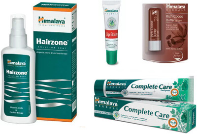 Himalaya Hairzone Solution, Lip Balm, Rich Cocoa Butter Lip Care, Complete Care Toothpaste(Set of 4)
Himalaya Hairzone Solution, Lip Balm, Rich Cocoa Butter Lip Care, Complete Care Toothpaste(Set of 4)