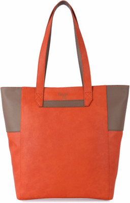 Baggit Shoulder Bag(Orange, Brown), Brown;orange