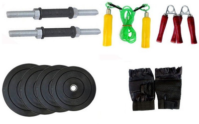Venom ONLINE SERIES NICKLE DUMBELL RODS , 4 KG ( 1 KG X 4 ) WEIGHT PLATES , WOODEN SKIPING ROPE , GYM GLOVES , HAND GRIP Gym & Fitness Kit
Venom ONLINE SERIES NICKLE DUMBELL RODS , 4 KG ( 1 KG X 4 ) WEIGHT PLATES , WOODEN SKIPING ROPE , GYM GLOVES , HAND GRIP Gym & Fitness Kit