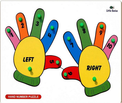 Little Genius Number Hand with Knob(Multicolor)