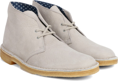 Clarks Desert Boot Stone Nubuck Desert Boots For Men(Grey