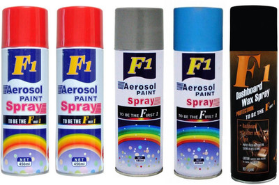 F1 MULTICOLOR Spray Paint 450 ml(Pack of 5)