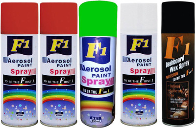 F1 MULTICOLOR Spray Paint 450 ml(Pack of 5)