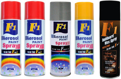 F1 MULTICOLOR Spray Paint 450 ml(Pack of 5)