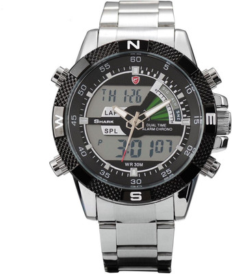 Shark Stylish Mens Black Dial LCD Digital Date Day Alarm Steel Wrist Sport Watch SH047 Watch - For Men
Shark Stylish Mens Black Dial LCD Digital Date Day Alarm Steel Wrist Sport Watch SH047 Watch - For Men